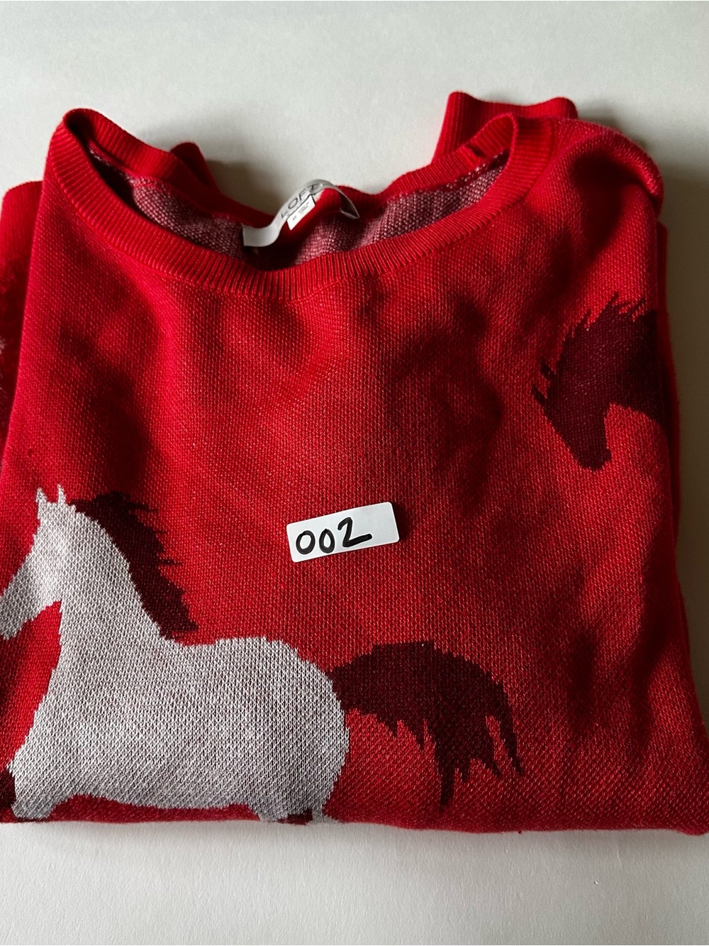 LOFT Red Horse Jacquard Crewneck Sweater - Picture 5 of 5